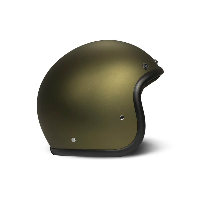 DMD Casco de moto abierto retro metalizado