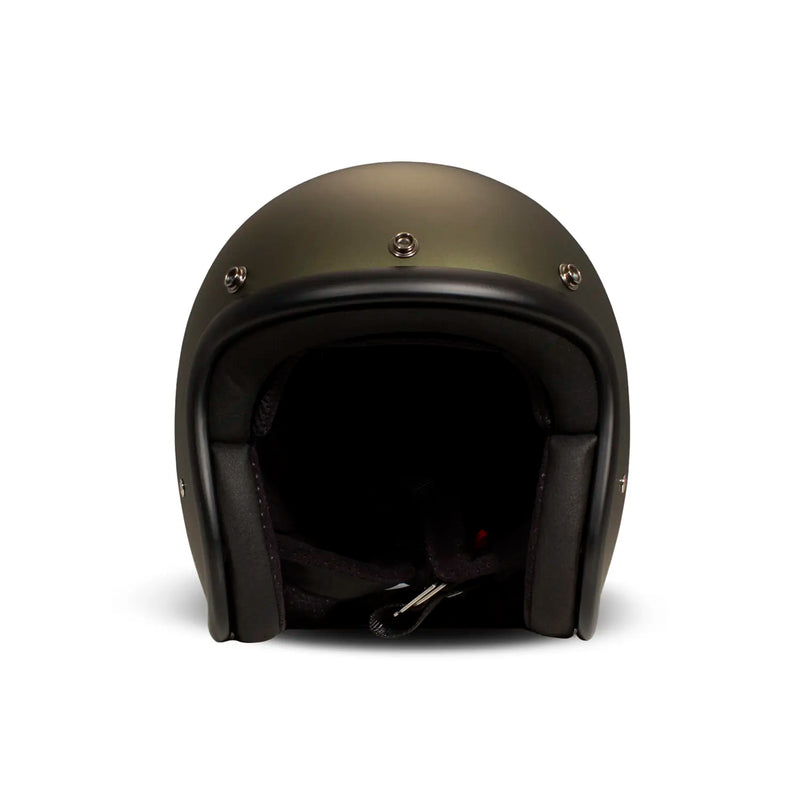DMD Casco de moto abierto retro metalizado