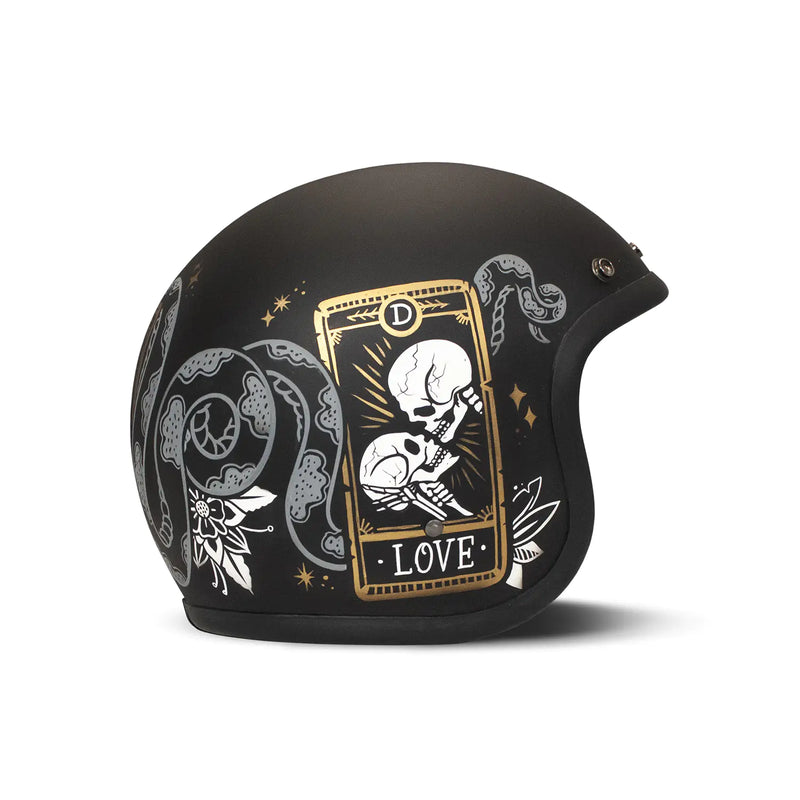 DMD Casco de Moto Retro Graphic Open