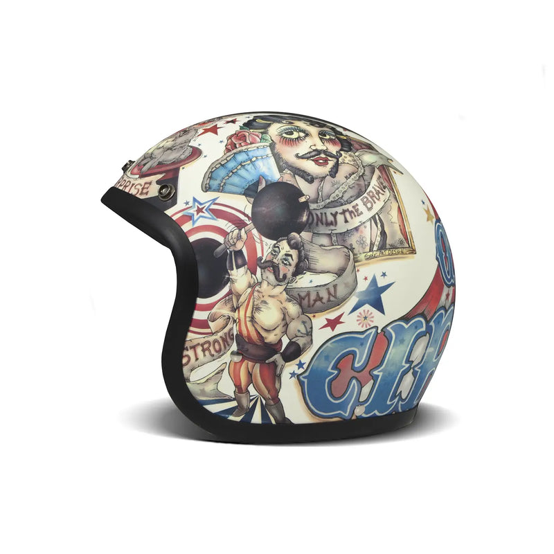 DMD Casco de Moto Retro Graphic Open