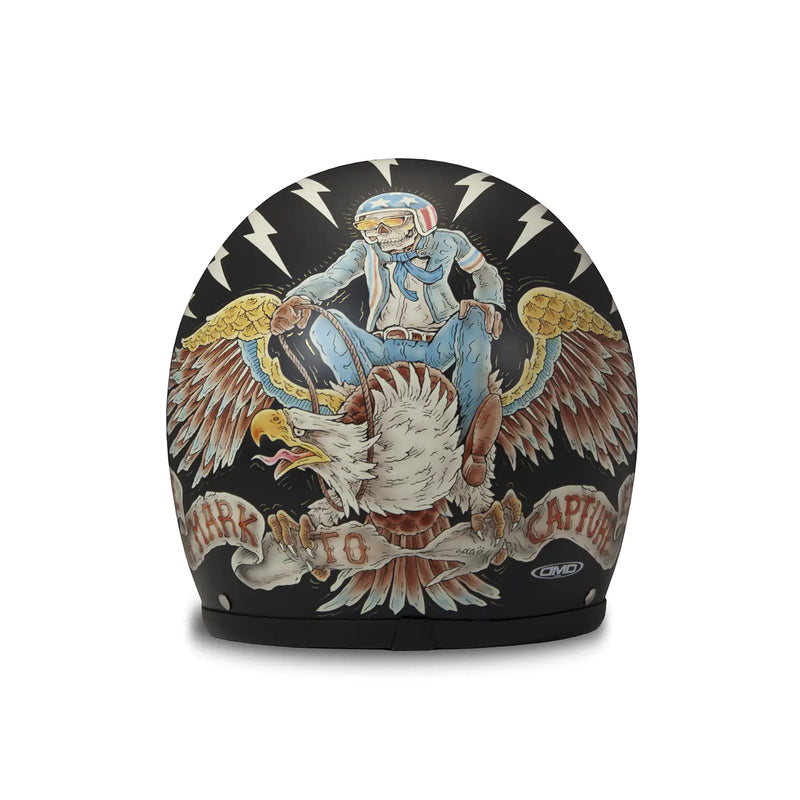 DMD Casco de Moto Retro Graphic Open
