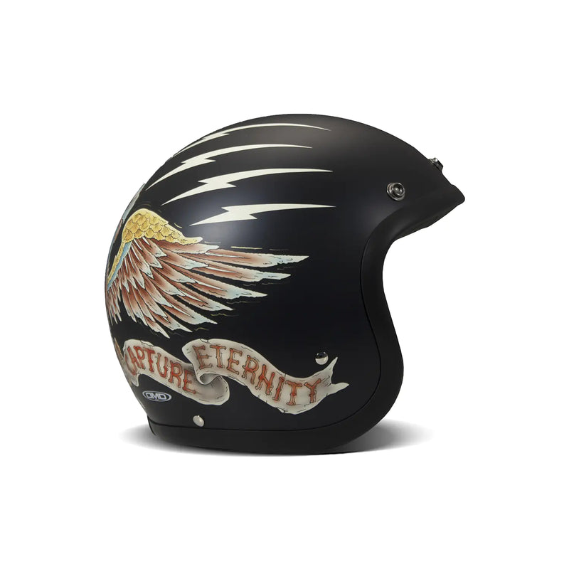DMD Casco de Moto Retro Graphic Open