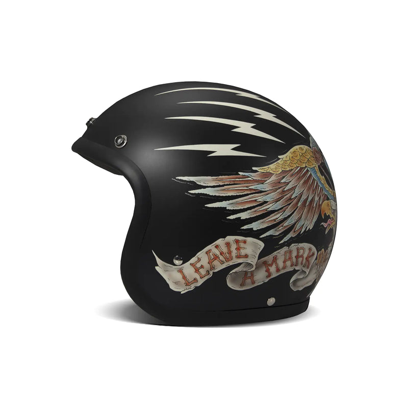 DMD Casco de Moto Retro Graphic Open