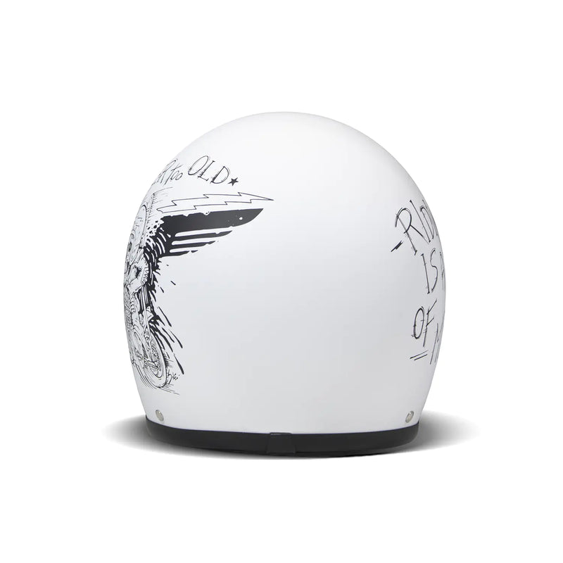 DMD Casco de Moto Retro Graphic Open