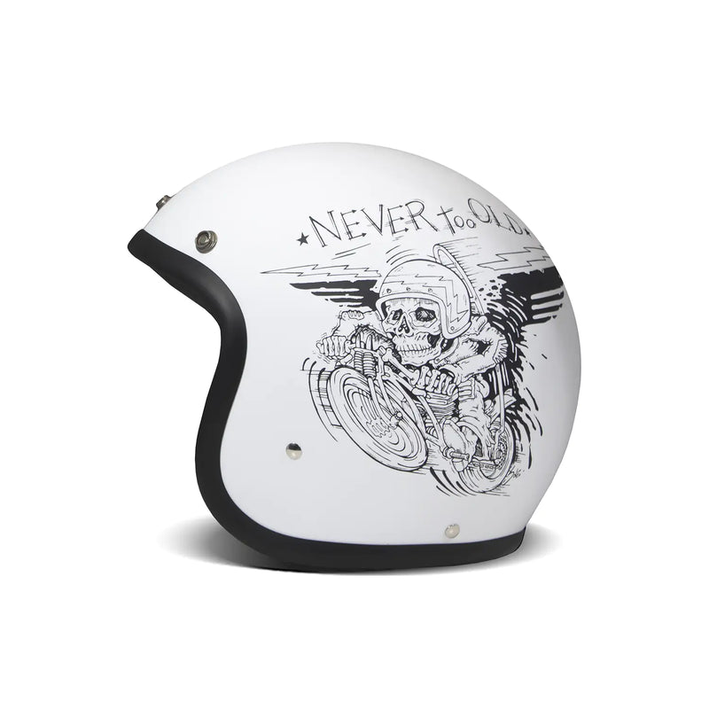 DMD Casco de Moto Retro Graphic Open