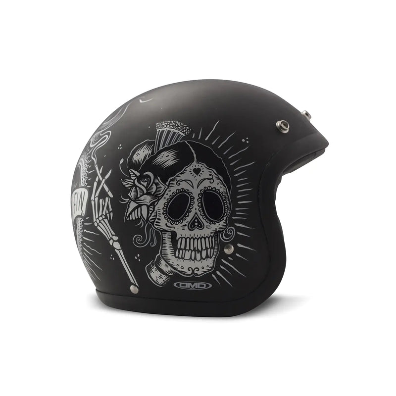 DMD Casco de Moto Retro Graphic Open
