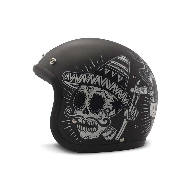 DMD Casco de Moto Retro Graphic Open