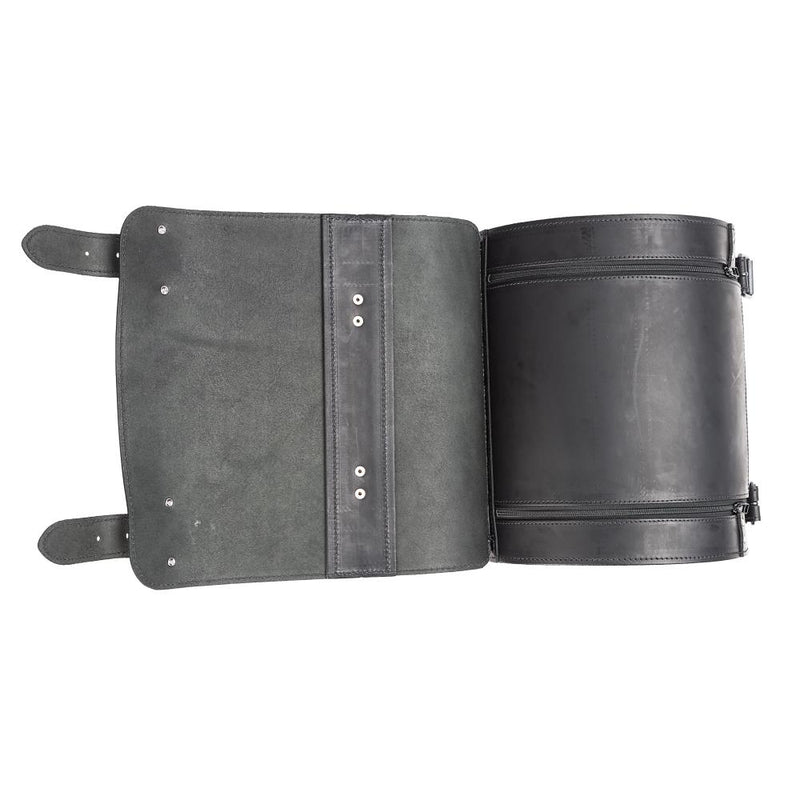 Ledrie Maleta universal de cuero para motocicleta