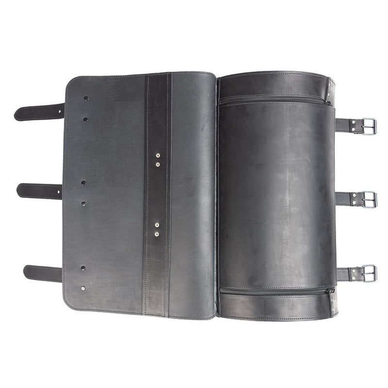 Ledrie Maleta universal de cuero para motocicleta