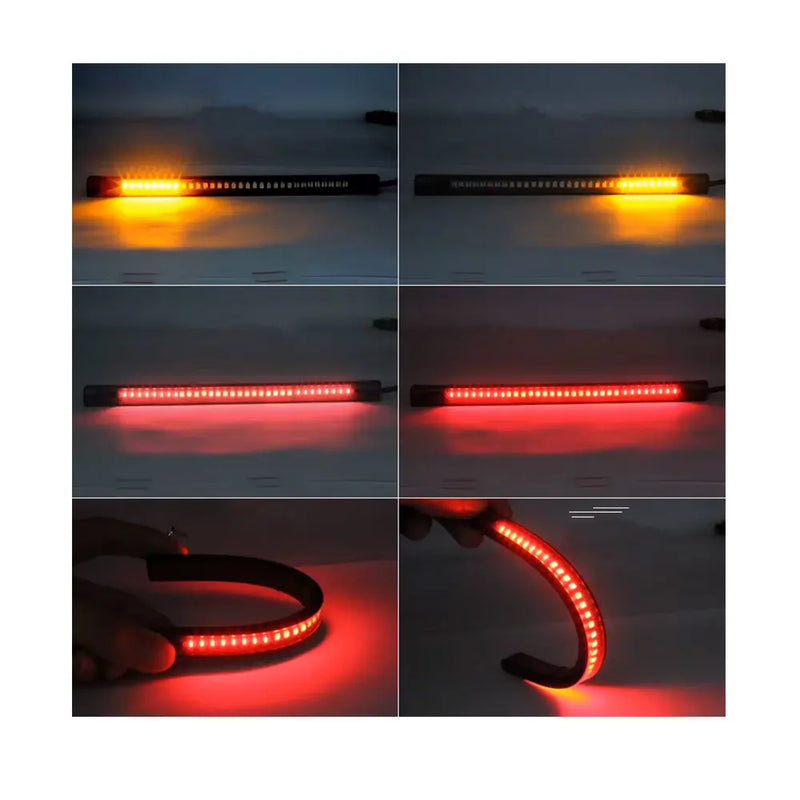 SMP 3 en 1 LED Moto Luz trasera / intermitente Tira Flexible