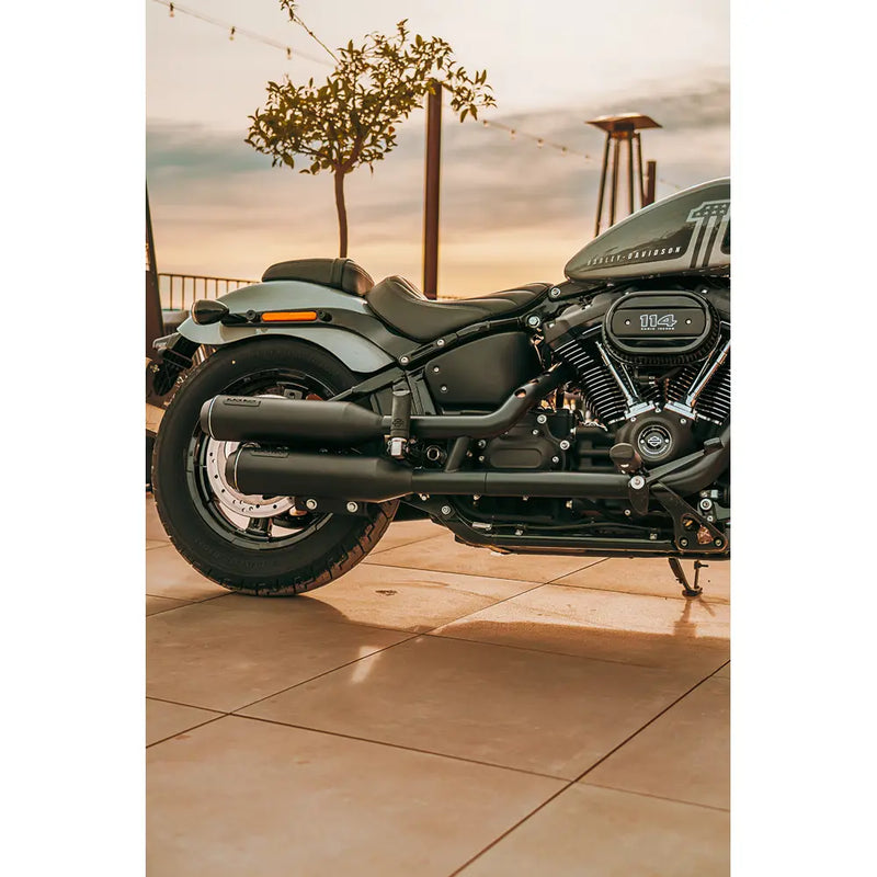 Pato Negro Bombardier EC Aprobado Euro Slip-On Silenciadores para Harley