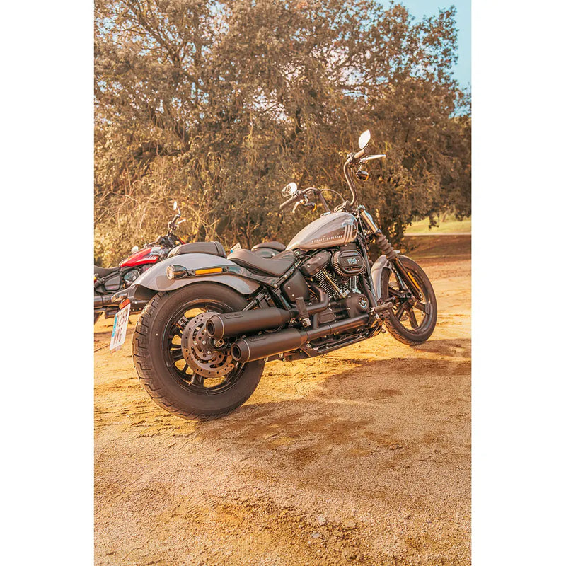 Pato Negro Bombardier EC Aprobado Euro Slip-On Silenciadores para Harley