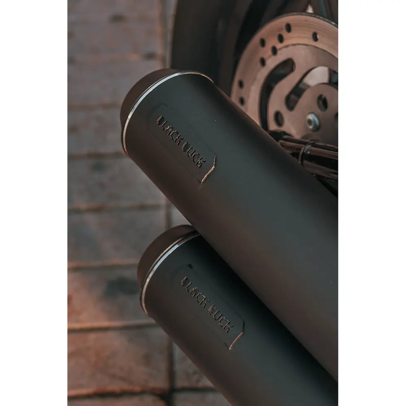 Pato Negro Bombardier EC Aprobado Euro Slip-On Silenciadores para Harley