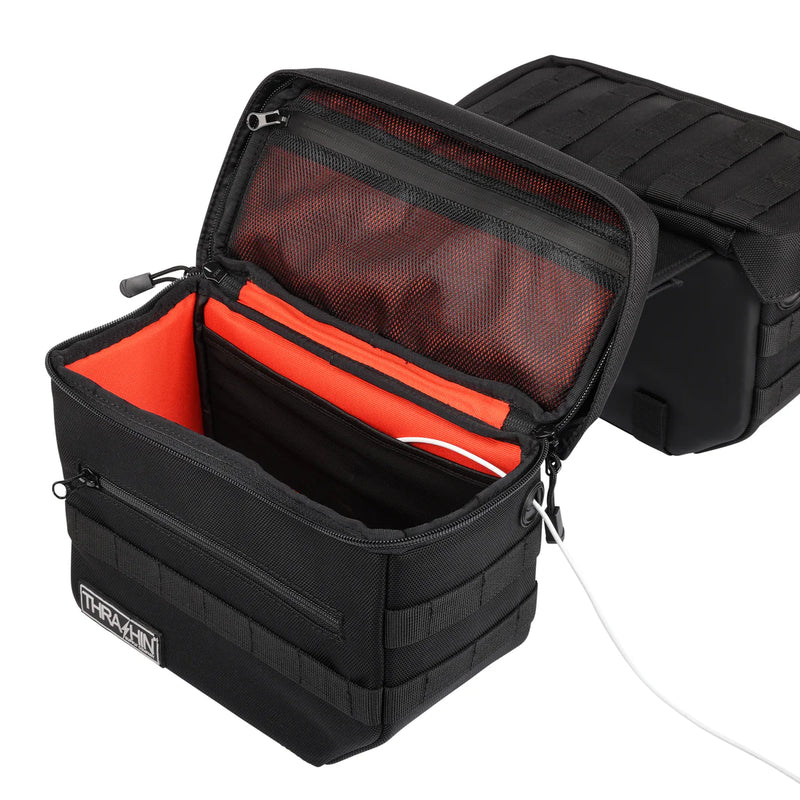Thrashin Supply Essential Juego de alforjas para motocicleta de 10 litros