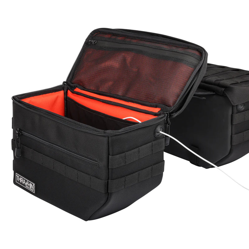 Thrashin Supply Escape 18L Juego de alforjas para motocicleta tipo throw-over