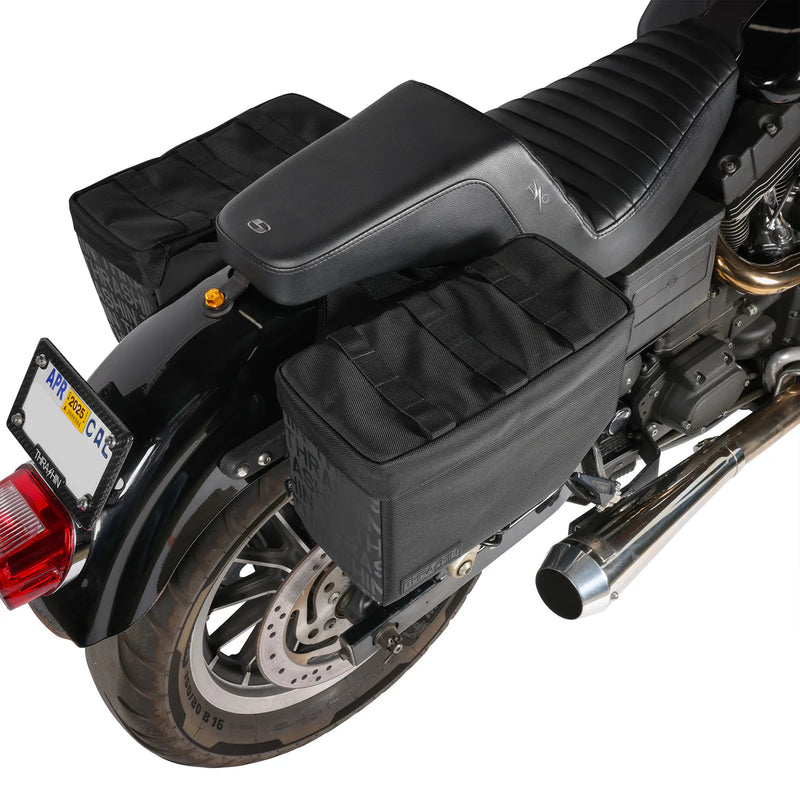 Thrashin Supply Escape Base 18L Juego de alforjas para motocicleta tipo throw-over