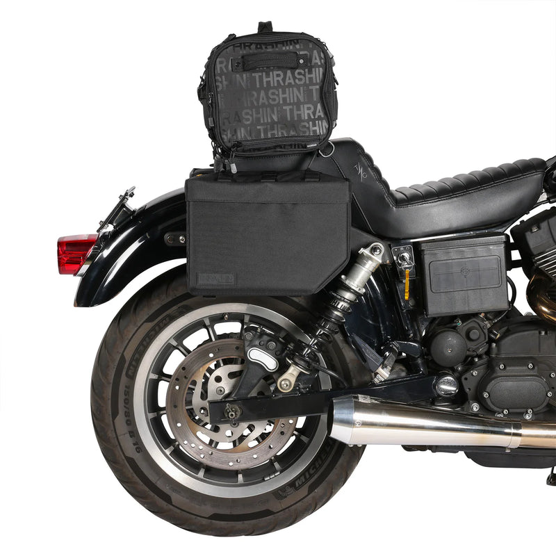Thrashin Supply Escape Base 18L Juego de alforjas para motocicleta tipo throw-over