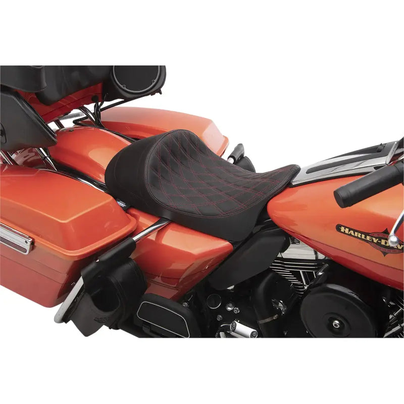 Drag Specialties Asiento solo delantero de perfil bajo EZ-ON para Harley 