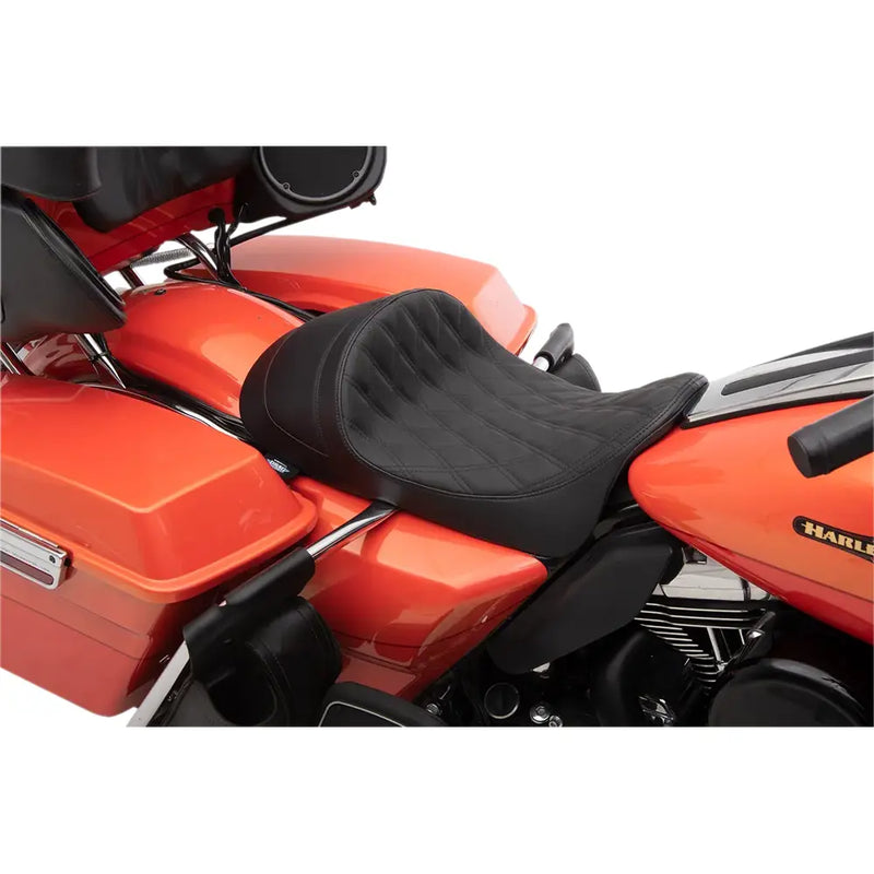 Drag Specialties Asiento solo delantero de perfil bajo EZ-ON para Harley 