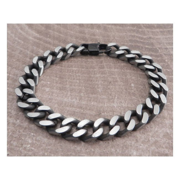 Amigaz Cuban Flat File Stainless Steel Bracelet