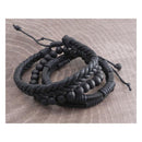 Amigaz Rope Sliders & Wood Bead Bracelet Black
