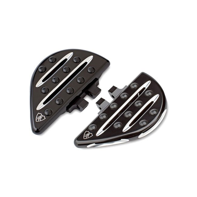 Arlen Ness Deep Cut Passenger Floorboards for Indian 14-20 Indian Chief, Chieftain, Springfield, Roadmaster / Black