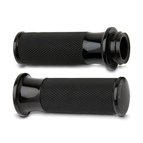 Arlen Ness Fusion Billet Smooth Grips HD Black