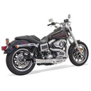 Bassani Road Rage II Mega Power 2-into-1 Exhaust System for Harley 06-17 Dyna with mid controls / Chrome  - Customhoj