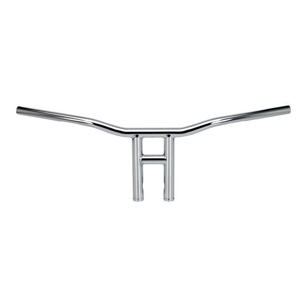 Biltwell 1-1/8" Tyson XL Motorcycle Handlebars 10" Chrome / With dimples (for Harley controls)