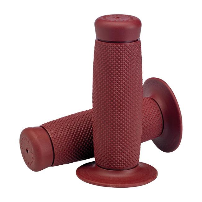 Biltwell TPV Renegade Motorcycle Grips Oxblood