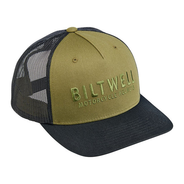 Biltwell Woodsy Snapback Cap Olive/Black - Customhoj
