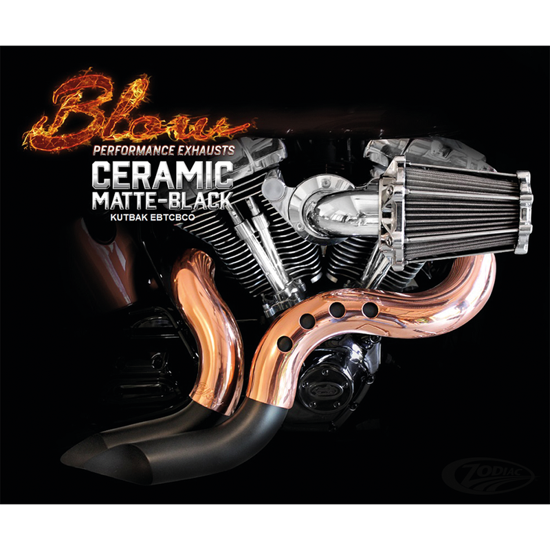 Blow Performance Kutback Exhaust System for Touring Touring 1984-2013 / Black / Rose Gold