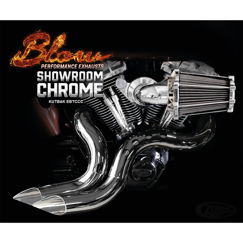 Blow Performance Kutback Exhaust System for Touring Touring 1984-2013 / Chrome / Chrome