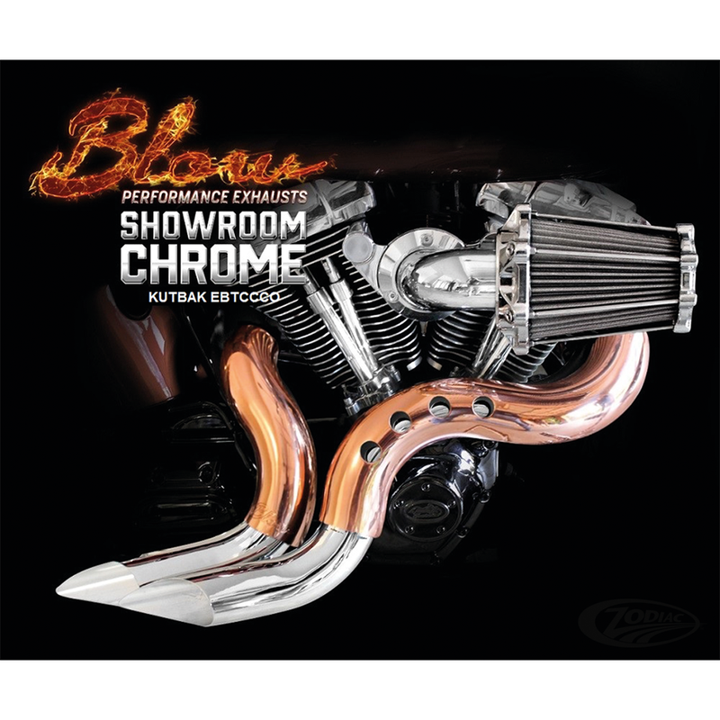 Blow Performance Kutback Exhaust System for Touring Touring 1984-2013 / Chrome / Rose Gold