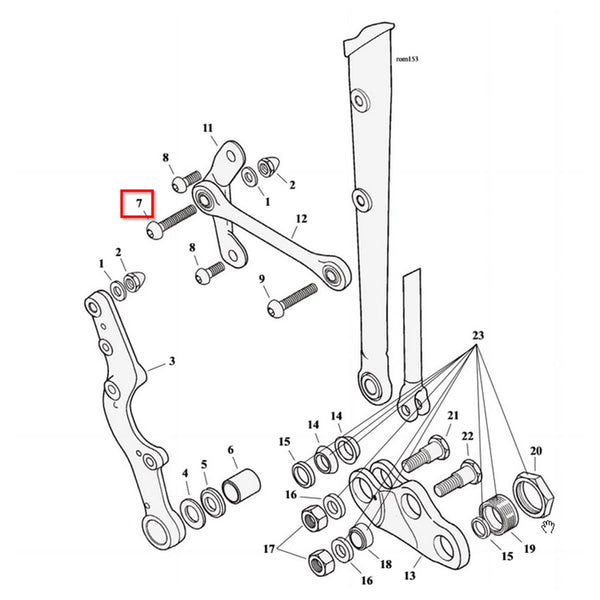 Brake Reaction Link Screw Rear Softail Springer Fork FLSTS 97-09