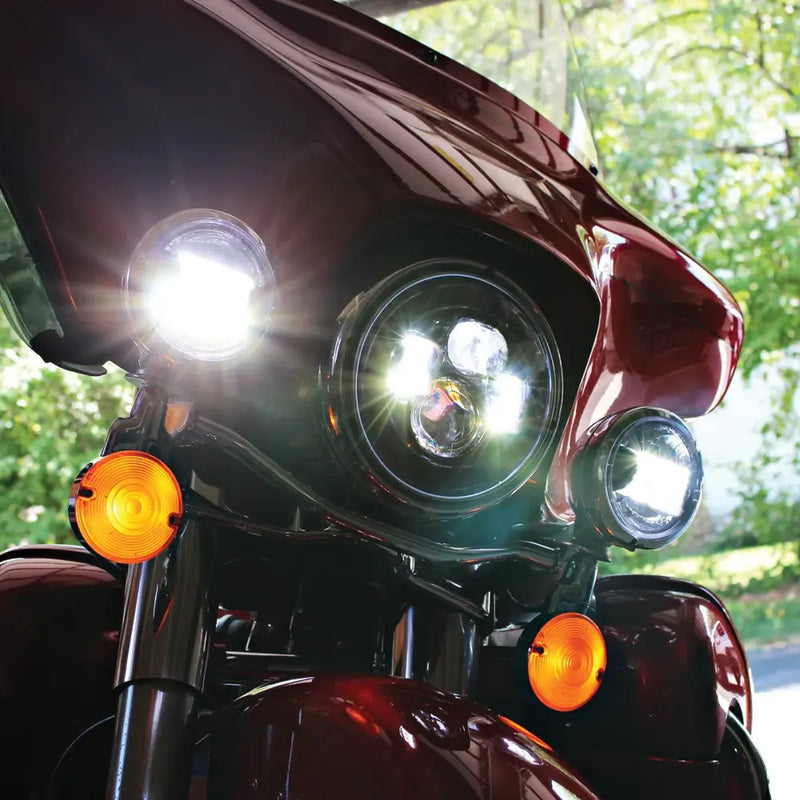 Bright 4.5" Motorcycle LED Spotlight Inserts  - Customhoj