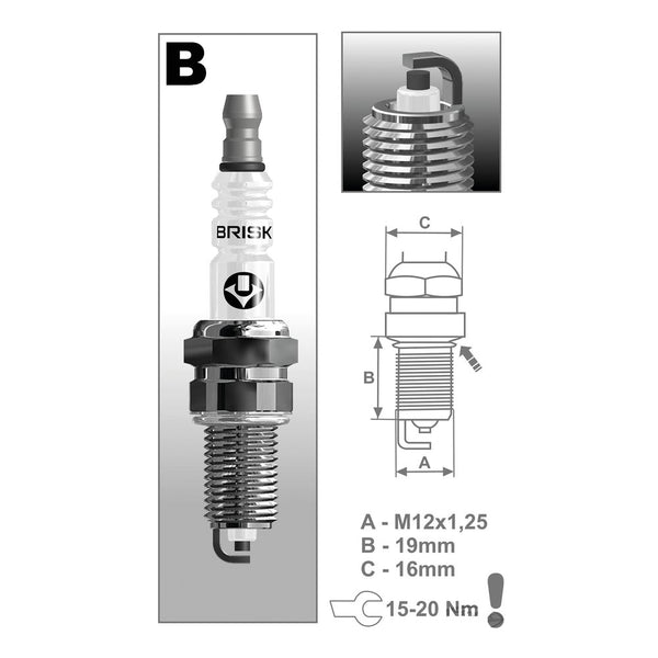 Brisk BR14YC Spark Plug