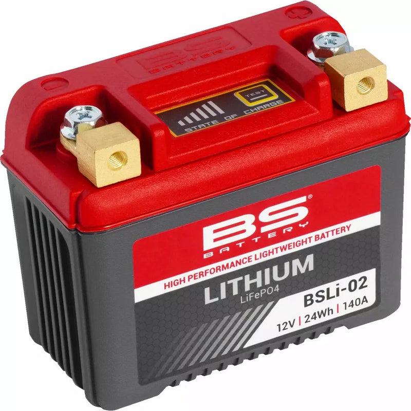 BS Battery High Performance Lithium LiFePO4 Motorcycle Battery BSLI02 (2AH / 140CCA / 0.55KG / 107x56x85mm)