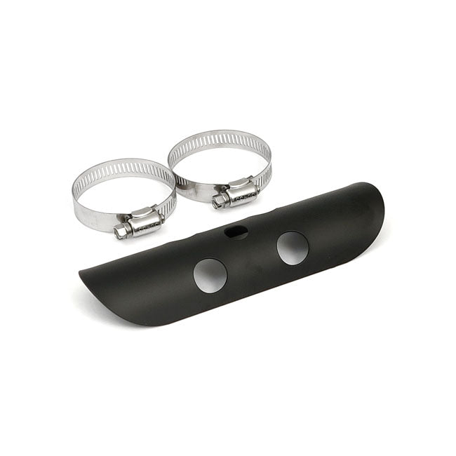 Bullet Hole Universal Motorcycle Exhaust Heat Shield Black / 1 3/4" (4.4cm) / 7" (17.8cm)  - Customhoj