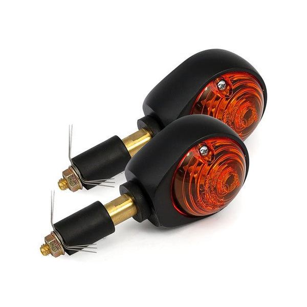 Bulls-Eye In-Bar Motorcycle Turn Signals Black