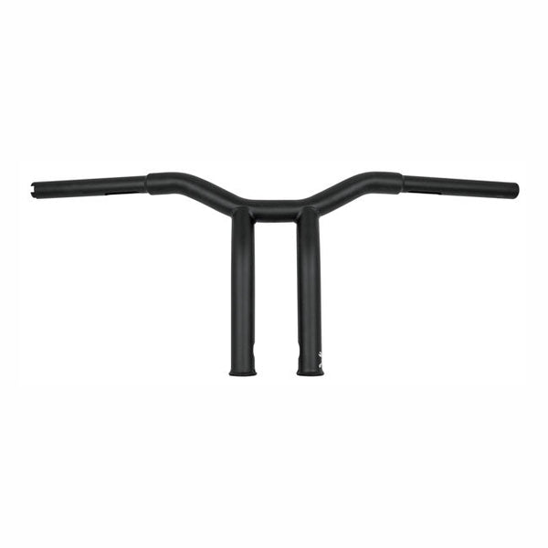 Burly Dominator Raked 1-1/4" T-Bar Handlebars 10” Rise Matte Black