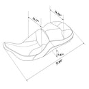 C.C Rider 2-Up Bucket Seat for Harley 97-07 Touring / Plain  - Customhoj