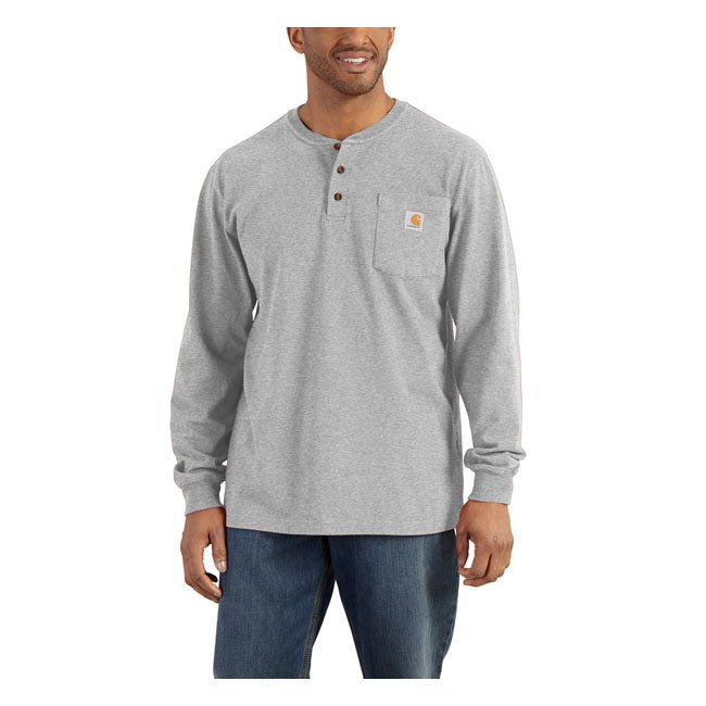 Carhartt Henley Longsleeve Heather Grey / S