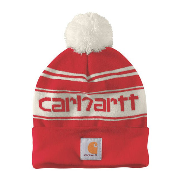 Carhartt Pom - Pom Beanie Red - Customhoj