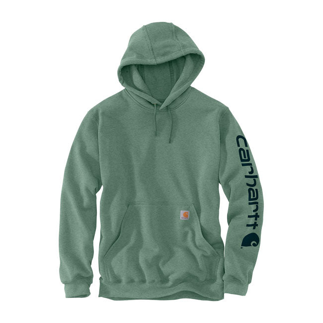 Carhartt Sleeve Logo Hoodie Jade Heather / S