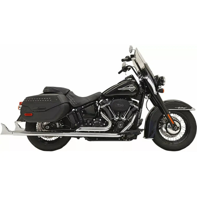 Sistema de escape Bassani Fishtail True Dual para Harley