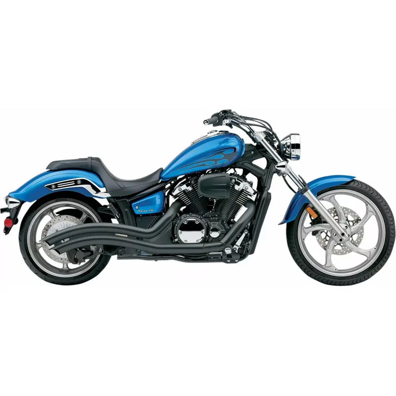 Cobra Speedster Swept Exhaust for Yamaha 11-18 XV1300 Stryker / Black  - Customhoj