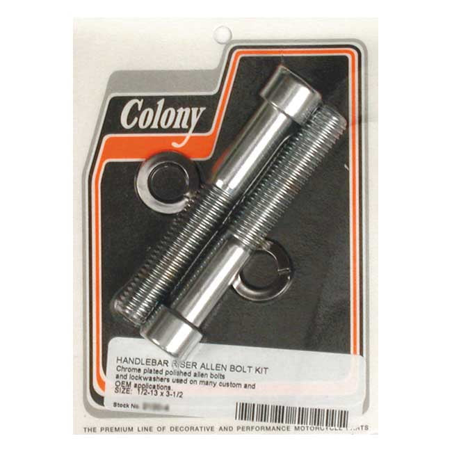 Colony Riser Bolt Set Chrome allen head / 1/2-13 / 3 1/2" (8.89cm)