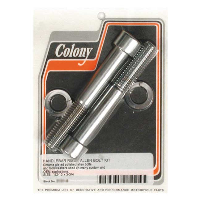 Colony Riser Bolt Set Chrome allen head / 1/2-13 / 3 3/4" (9.52cm)