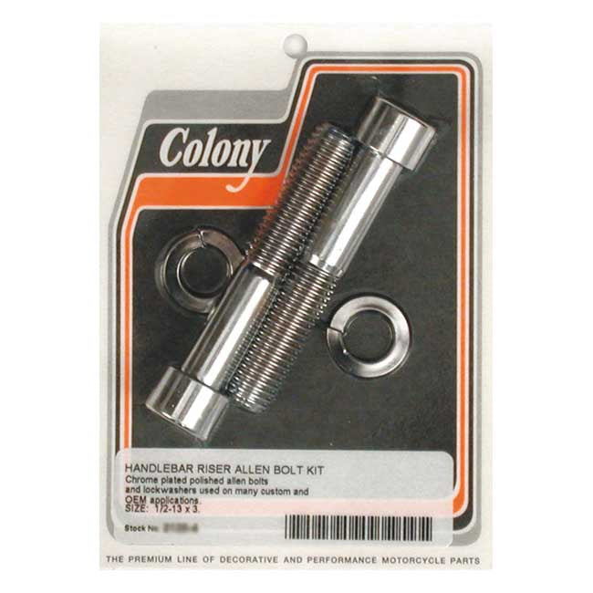 Colony Riser Bolt Set Chrome allen head / 1/2-13 / 3" (7.62cm)